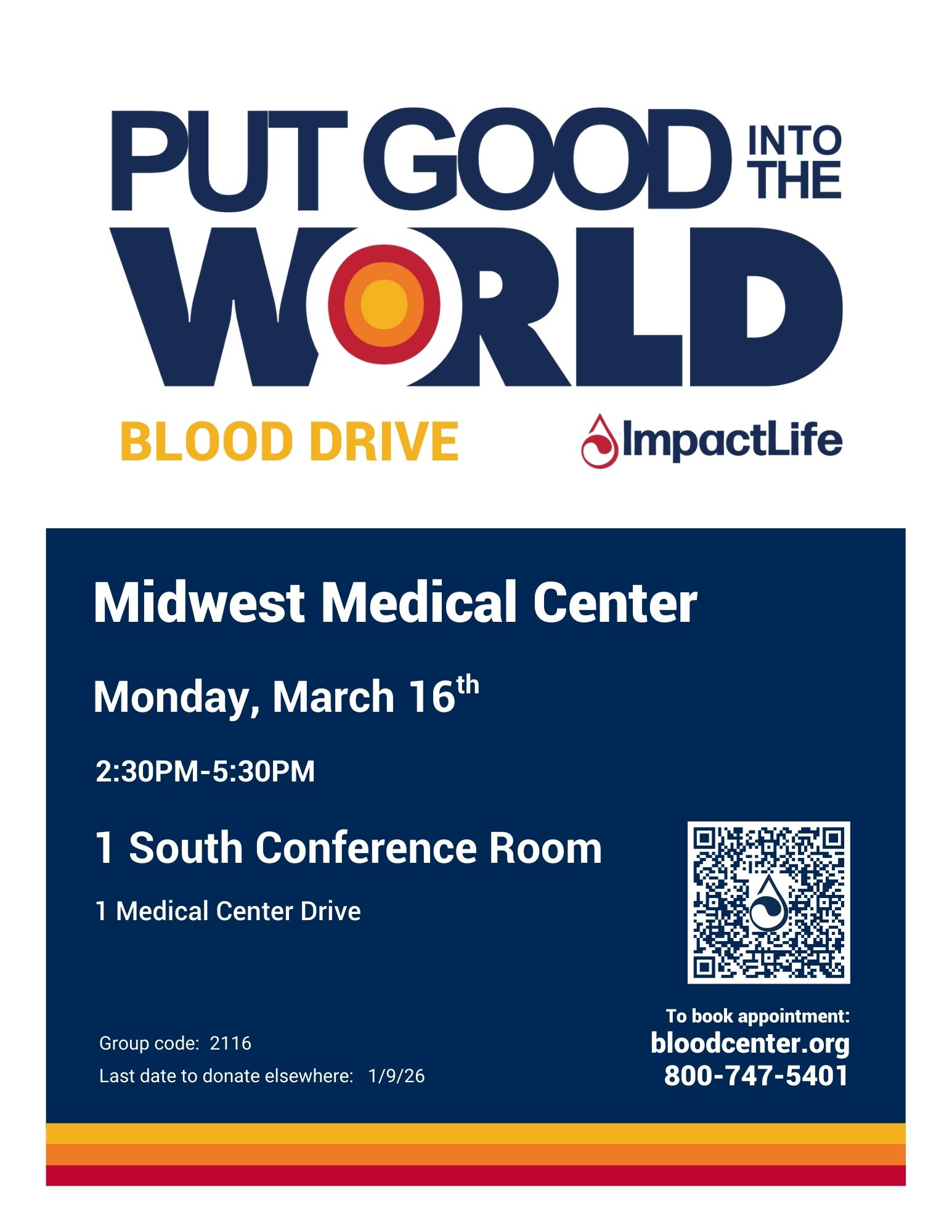 ImpactLife Blood Drive at Midwest Medical Center on Monday, March 9, 2026