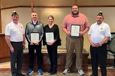 Photo for Galena American Legion Post 193 honors three Midwest Medical Center staff