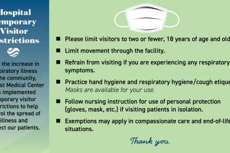Photo for Hospital Temporary Visitor Restrictions